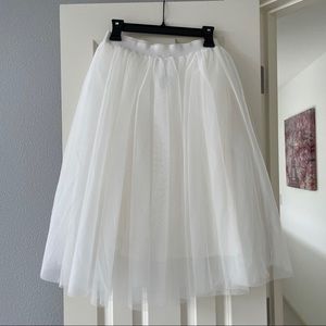 Pinkblush tulle white skirt
